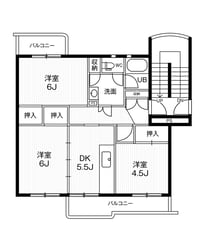 ビレッジハウス井之口4号棟 (504号室)の物件間取画像